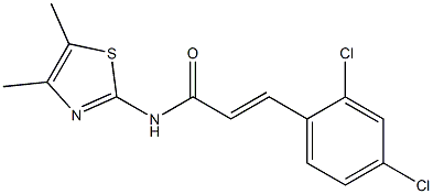 (E)-3-(2,4-dichlorophenyl)-N-(4,5-dimethyl-1,3-thiazol-2-yl)prop-2-enamide Structure