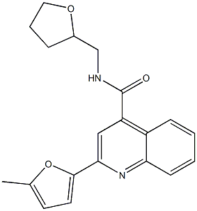 2-(5-methylfuran-2-yl)-N-(oxolan-2-ylmethyl)quinoline-4-carboxamide Structure