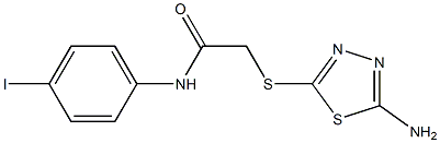 2-[(5-amino-1,3,4-thiadiazol-2-yl)sulfanyl]-N-(4-iodophenyl)acetamide