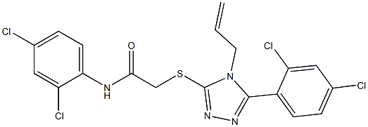  N-(2,4-dichlorophenyl)-2-[[5-(2,4-dichlorophenyl)-4-prop-2-enyl-1,2,4-triazol-3-yl]sulfanyl]acetamide