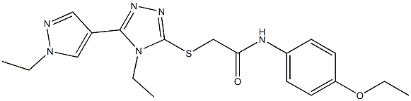 N-(4-ethoxyphenyl)-2-[[4-ethyl-5-(1-ethylpyrazol-4-yl)-1,2,4-triazol-3-yl]sulfanyl]acetamide