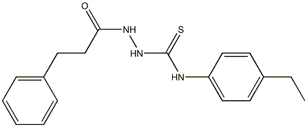 1-(4-ethylphenyl)-3-(3-phenylpropanoylamino)thiourea,,结构式