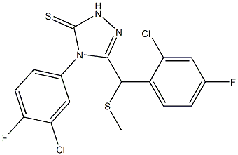 4-(3-chloro-4-fluorophenyl)-3-[(2-chloro-4-fluorophenyl)methylsulfanylmethyl]-1H-1,2,4-triazole-5-thione