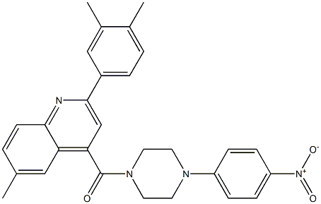 [2-(3,4-dimethylphenyl)-6-methylquinolin-4-yl]-[4-(4-nitrophenyl)piperazin-1-yl]methanone