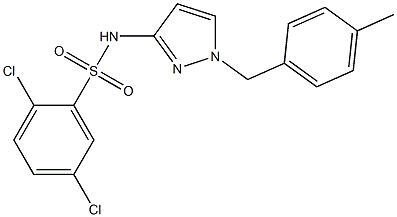2,5-dichloro-N-[1-[(4-methylphenyl)methyl]pyrazol-3-yl]benzenesulfonamide|