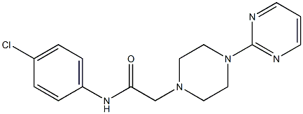 N-(4-chlorophenyl)-2-(4-pyrimidin-2-ylpiperazin-1-yl)acetamide