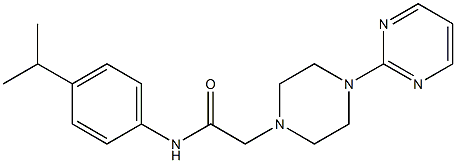 N-(4-propan-2-ylphenyl)-2-(4-pyrimidin-2-ylpiperazin-1-yl)acetamide|