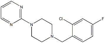 2-[4-[(2-chloro-4-fluorophenyl)methyl]piperazin-1-yl]pyrimidine Structure