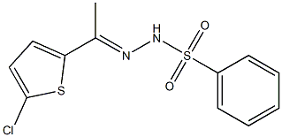 N-[(E)-1-(5-chlorothiophen-2-yl)ethylideneamino]benzenesulfonamide,,结构式