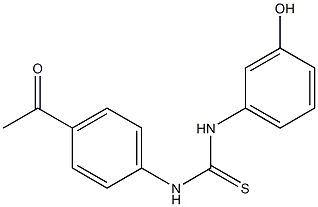 1-(4-acetylphenyl)-3-(3-hydroxyphenyl)thiourea Structure