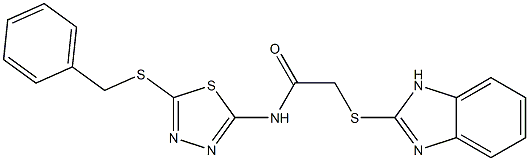  2-(1H-benzimidazol-2-ylsulfanyl)-N-(5-benzylsulfanyl-1,3,4-thiadiazol-2-yl)acetamide