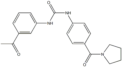  1-(3-acetylphenyl)-3-[4-(pyrrolidine-1-carbonyl)phenyl]urea