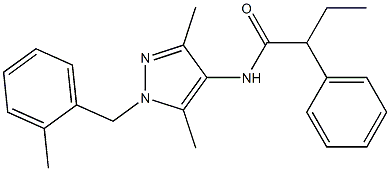 N-[3,5-dimethyl-1-[(2-methylphenyl)methyl]pyrazol-4-yl]-2-phenylbutanamide|