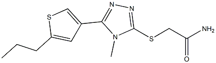 2-[[4-methyl-5-(5-propylthiophen-3-yl)-1,2,4-triazol-3-yl]sulfanyl]acetamide