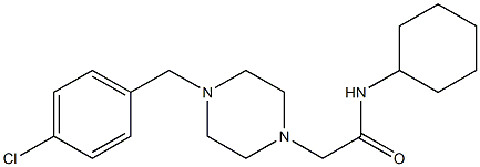  2-[4-[(4-chlorophenyl)methyl]piperazin-1-yl]-N-cyclohexylacetamide