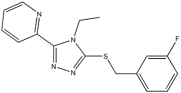 2-[4-ethyl-5-[(3-fluorophenyl)methylsulfanyl]-1,2,4-triazol-3-yl]pyridine