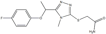 2-[[5-[1-(4-fluorophenoxy)ethyl]-4-methyl-1,2,4-triazol-3-yl]sulfanyl]acetamide