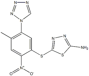 5-[4-methyl-2-nitro-5-(tetrazol-1-yl)phenyl]sulfanyl-1,3,4-thiadiazol-2-amine