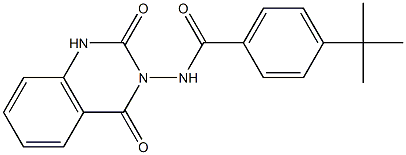 4-tert-butyl-N-(2,4-dioxo-1H-quinazolin-3-yl)benzamide,,结构式