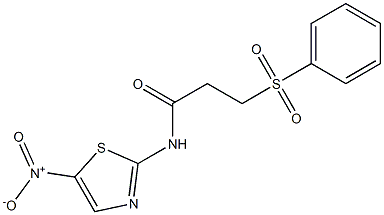 3-(benzenesulfonyl)-N-(5-nitro-1,3-thiazol-2-yl)propanamide