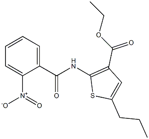 ethyl 2-[(2-nitrobenzoyl)amino]-5-propylthiophene-3-carboxylate Structure