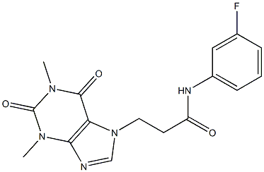 3-(1,3-dimethyl-2,6-dioxopurin-7-yl)-N-(3-fluorophenyl)propanamide