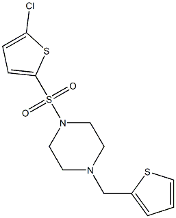 1-(5-chlorothiophen-2-yl)sulfonyl-4-(thiophen-2-ylmethyl)piperazine