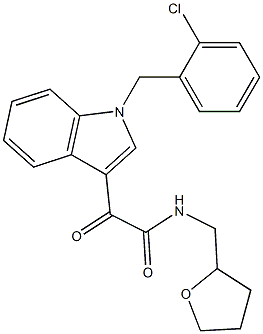 2-[1-[(2-chlorophenyl)methyl]indol-3-yl]-2-oxo-N-(oxolan-2-ylmethyl)acetamide