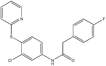  N-(3-chloro-4-pyridin-2-ylsulfanylphenyl)-2-(4-fluorophenyl)acetamide