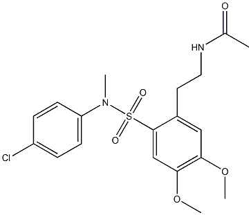 N-[2-[2-[(4-chlorophenyl)methylsulfamoyl]-4,5-dimethoxyphenyl]ethyl]acetamide Structure