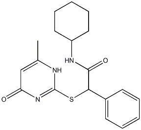 N-cyclohexyl-2-[(6-methyl-4-oxo-1H-pyrimidin-2-yl)sulfanyl]-2-phenylacetamide