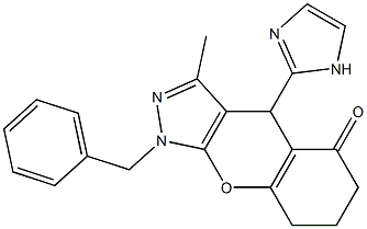 1-benzyl-4-(1H-imidazol-2-yl)-3-methyl-4,6,7,8-tetrahydrochromeno[2,3-c]pyrazol-5-one
