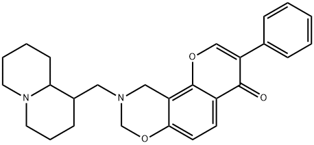 9-(2,3,4,6,7,8,9,9a-octahydro-1H-quinolizin-1-ylmethyl)-3-phenyl-8,10-dihydropyrano[2,3-f][1,3]benzoxazin-4-one Structure