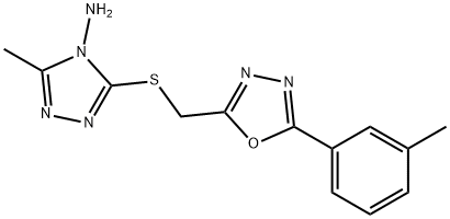 1049158-02-2 3-methyl-5-[[5-(3-methylphenyl)-1,3,4-oxadiazol-2-yl]methylsulfanyl]-1,2,4-triazol-4-amine