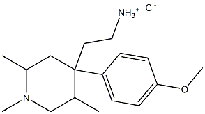 2-[4-(4-methoxyphenyl)-1,2,5-trimethylpiperidin-4-yl]ethylazanium chloride Structure
