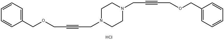 1,4-bis(4-phenylmethoxybut-2-ynyl)piperazine-1,4-diium dichloride Structure