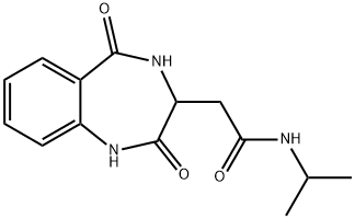 2-(2,5-dioxo-3,4-dihydro-1H-1,4-benzodiazepin-3-yl)-N-propan-2-ylacetamide Struktur