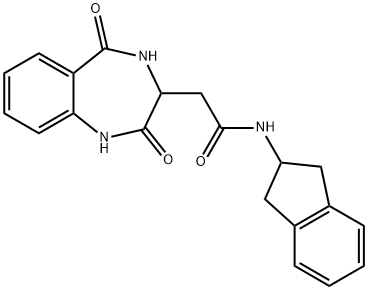 N-(2,3-dihydro-1H-inden-2-yl)-2-(2,5-dioxo-3,4-dihydro-1H-1,4-benzodiazepin-3-yl)acetamide Structure