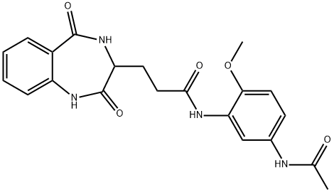 N-(5-acetamido-2-methoxyphenyl)-3-(2,5-dioxo-3,4-dihydro-1H-1,4-benzodiazepin-3-yl)propanamide Structure