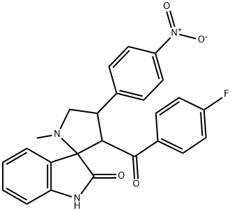 3'-(4-fluorobenzoyl)-1'-methyl-4'-(4-nitrophenyl)spiro[1H-indole-3,2'-pyrrolidine]-2-one Structure
