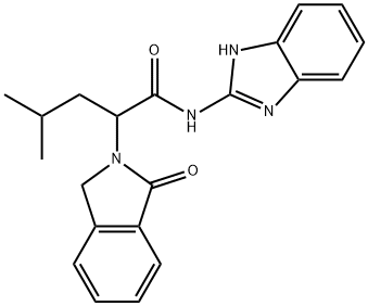 N-(1H-benzimidazol-2-yl)-4-methyl-2-(3-oxo-1H-isoindol-2-yl)pentanamide Structure