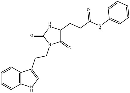 3-[1-[2-(1H-indol-3-yl)ethyl]-2,5-dioxoimidazolidin-4-yl]-N-phenylpropanamide Structure