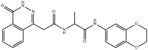 N-(2,3-dihydro-1,4-benzodioxin-6-yl)-2-[[2-(4-oxo-3H-phthalazin-1-yl)acetyl]amino]propanamide Structure