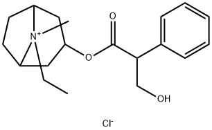 (8-ethyl-8-methyl-8-azoniabicyclo[3.2.1]octan-3-yl) 3-hydroxy-2-phenylpropanoate chloride Structure
