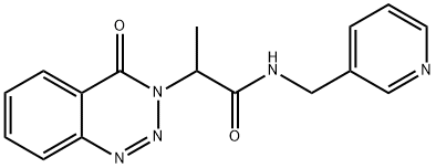 2-(4-oxo-1,2,3-benzotriazin-3-yl)-N-(pyridin-3-ylmethyl)propanamide Structure