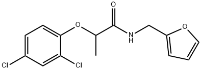 2-(2,4-dichlorophenoxy)-N-(furan-2-ylmethyl)propanamide Struktur
