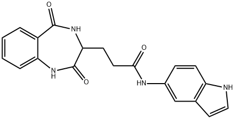3-(2,5-dioxo-3,4-dihydro-1H-1,4-benzodiazepin-3-yl)-N-(1H-indol-5-yl)propanamide Structure