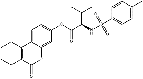 (6-oxo-7,8,9,10-tetrahydrobenzo[c]chromen-3-yl) (2R)-3-methyl-2-[(4-methylphenyl)sulfonylamino]butanoate Struktur