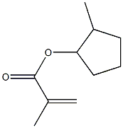 2-Propenoic acid, 2-methyl-, 2-methylcyclopentyl ester Structure