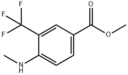 4-Methylamino-3-trifluoromethyl-benzoic acid methyl ester,153304-65-5,结构式
